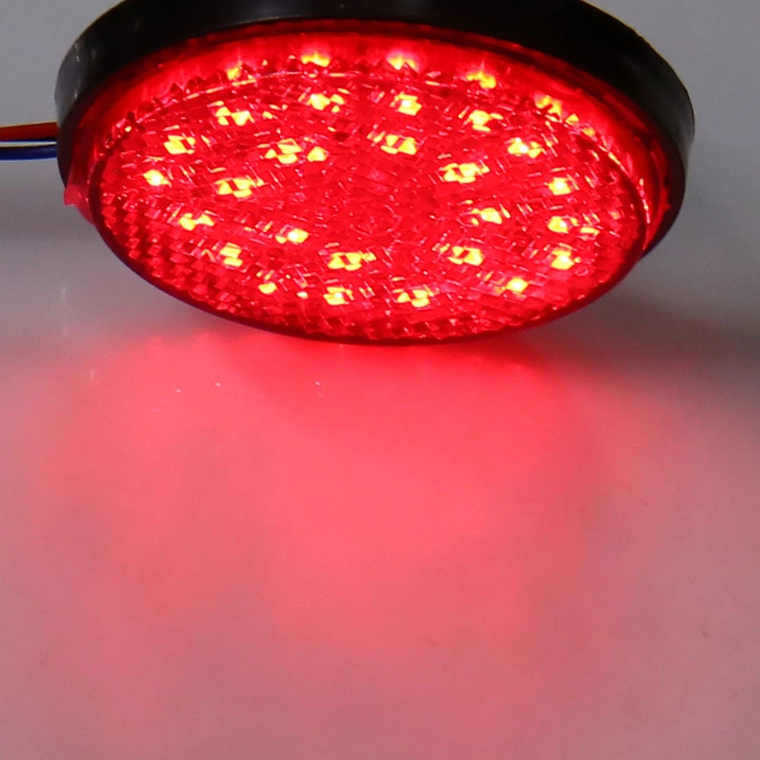 2 x Red LED Motorcycle Reflector Tail Brake Light Lamp