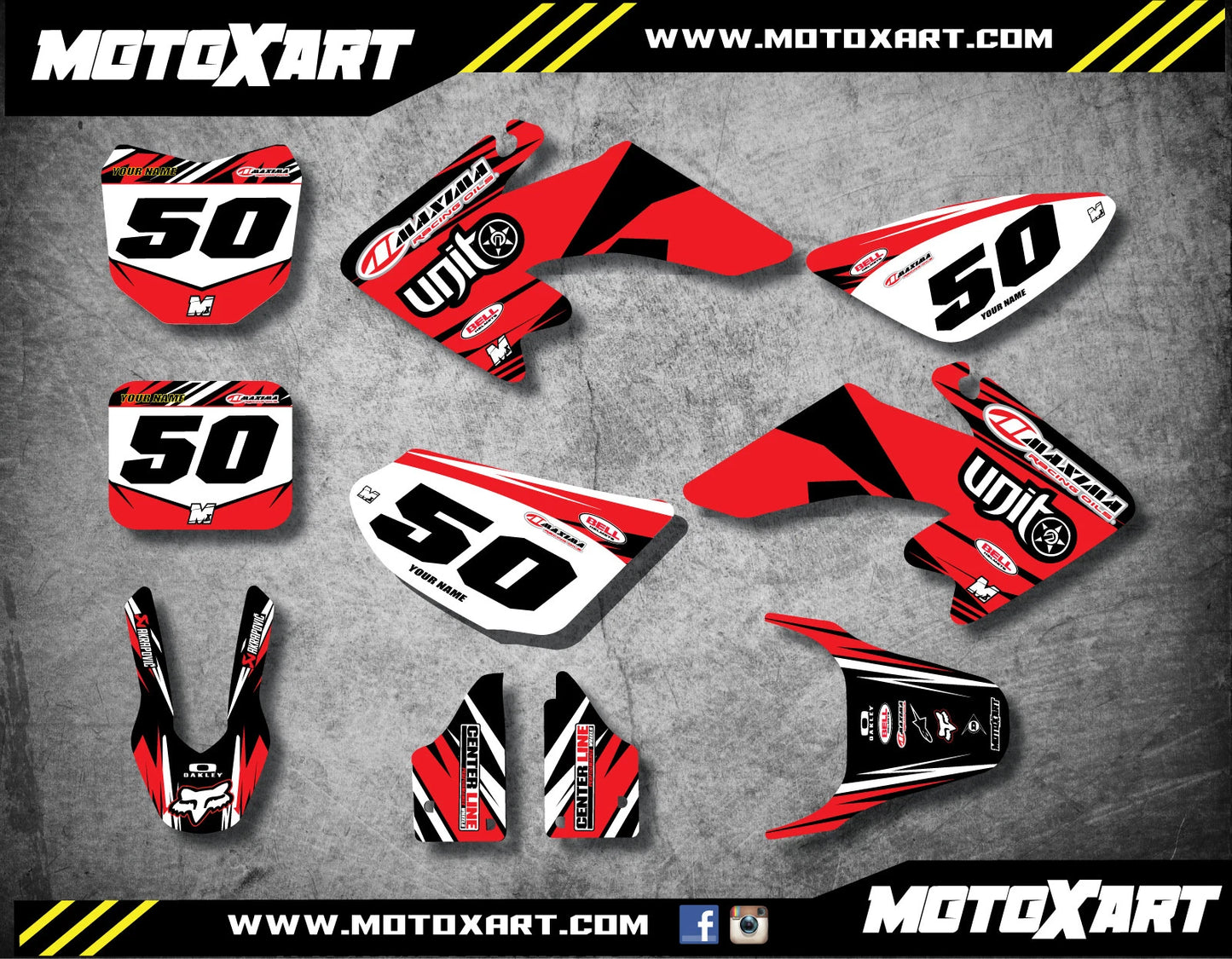 DIGGER STYLE Custom Graphics Kit for Honda CRF 50 (2004-2023)