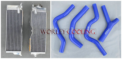 Aluminum Radiator & Blue Hoses for Honda CR500R (1985-1988)