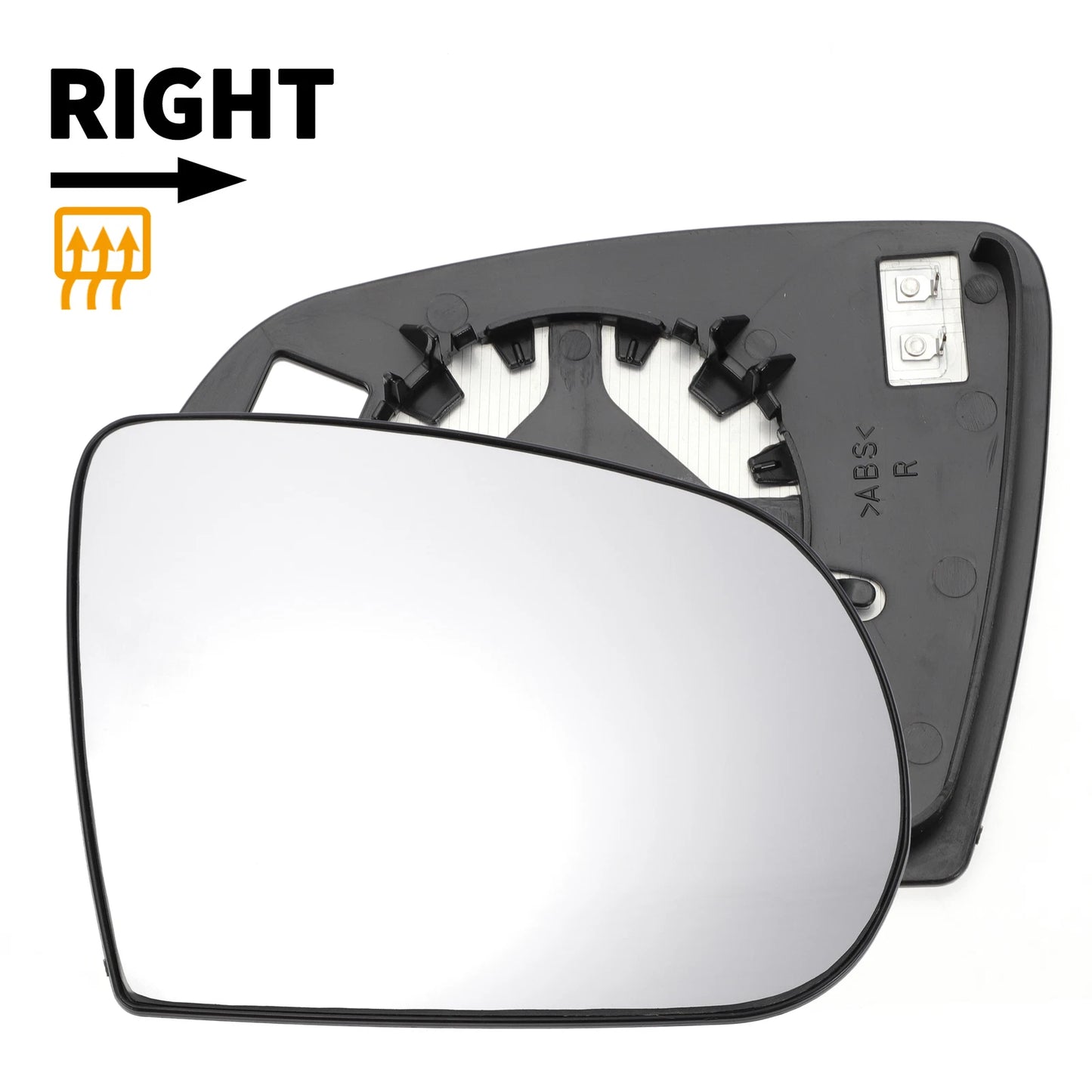 Right Side White Mirror Glass w/ Back Convex Heated for Jeep Grand Cherokee