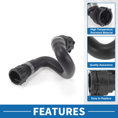 Heater Hose for BMW 745i 4.4L (2002-2005) Rubber Black 1Pc