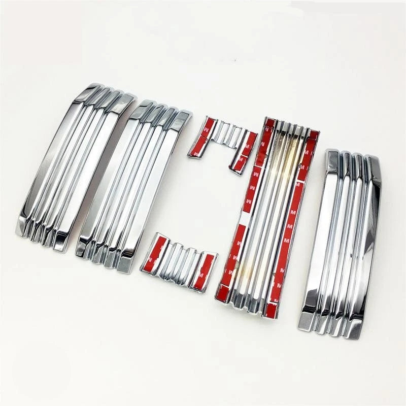 Chrome Front Center Grille Cover Trim for Toyota Land Cruiser Prado (2018-2021)