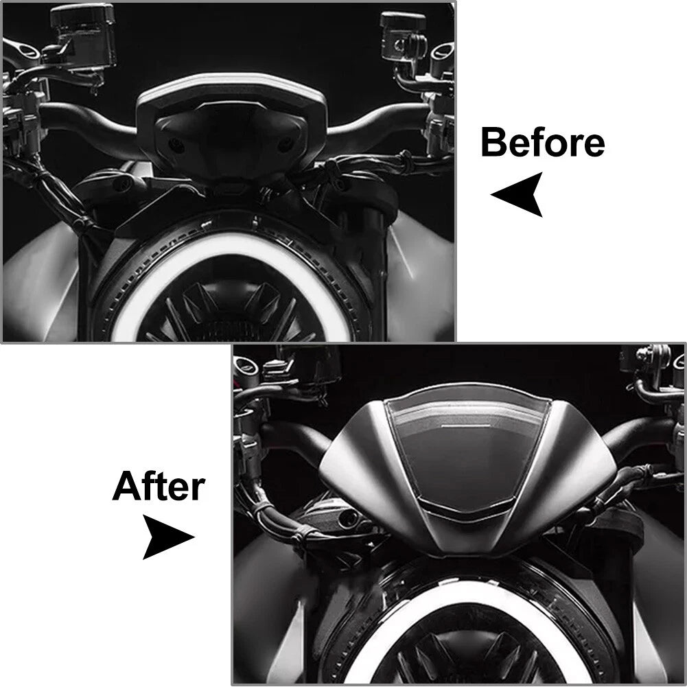 Matte Black Windshield with Bracket for Ducati Monster 950 937 (2021-2022)