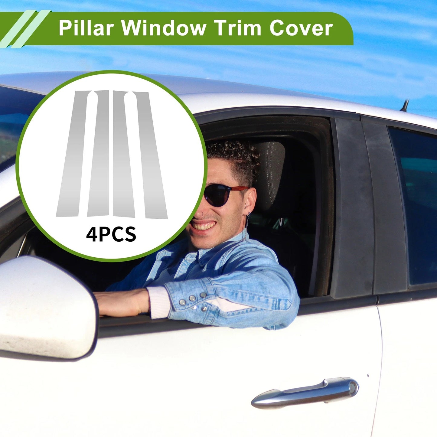 4 Pcs Pillar Window Trim for Dodge Ram (2004 - 2008)