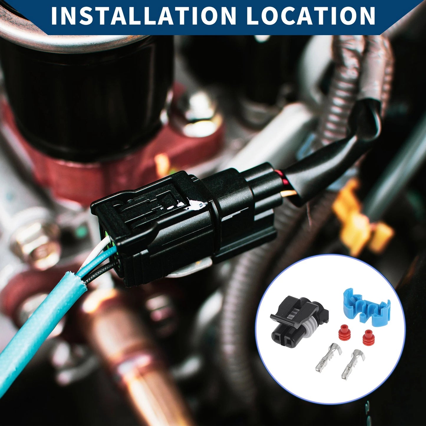 Pins Temperature Sensor Socket Plug for Buick