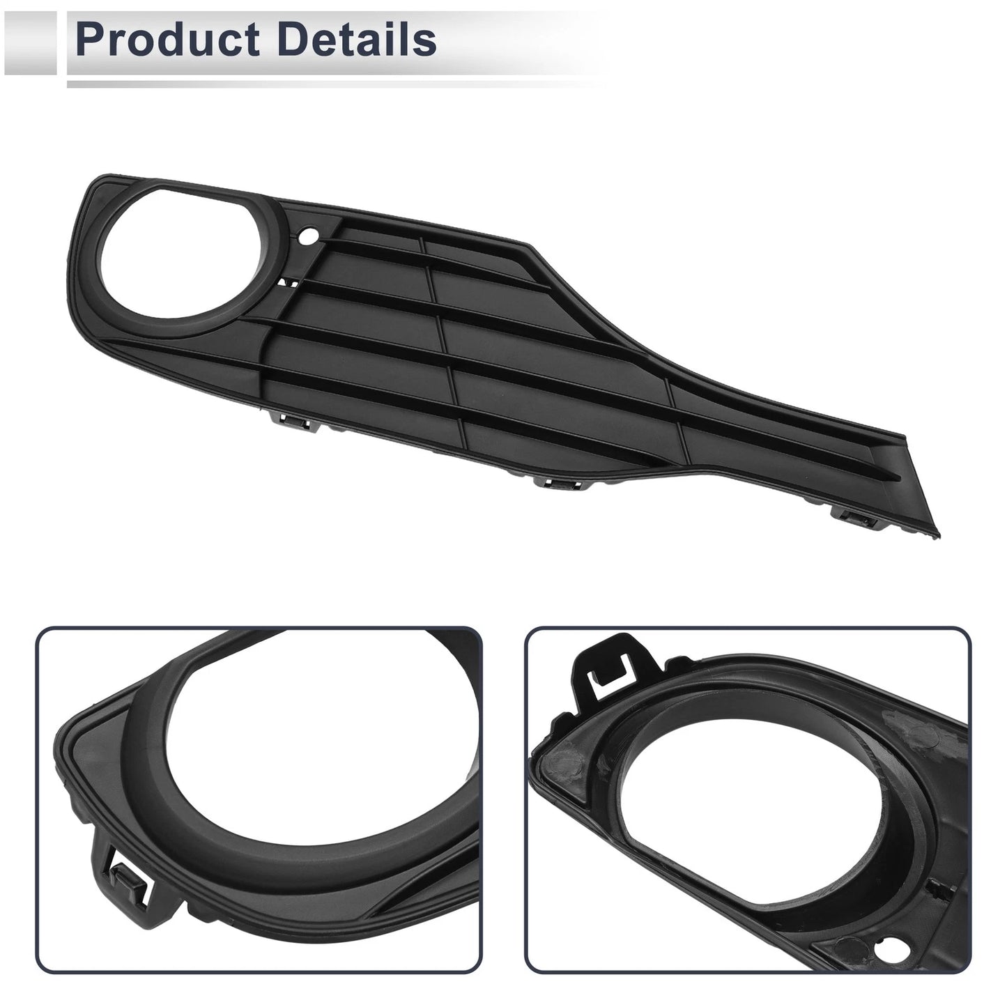 Right Front Fog Light Grill for BMW 320i (2013-2015) - 1pc Black