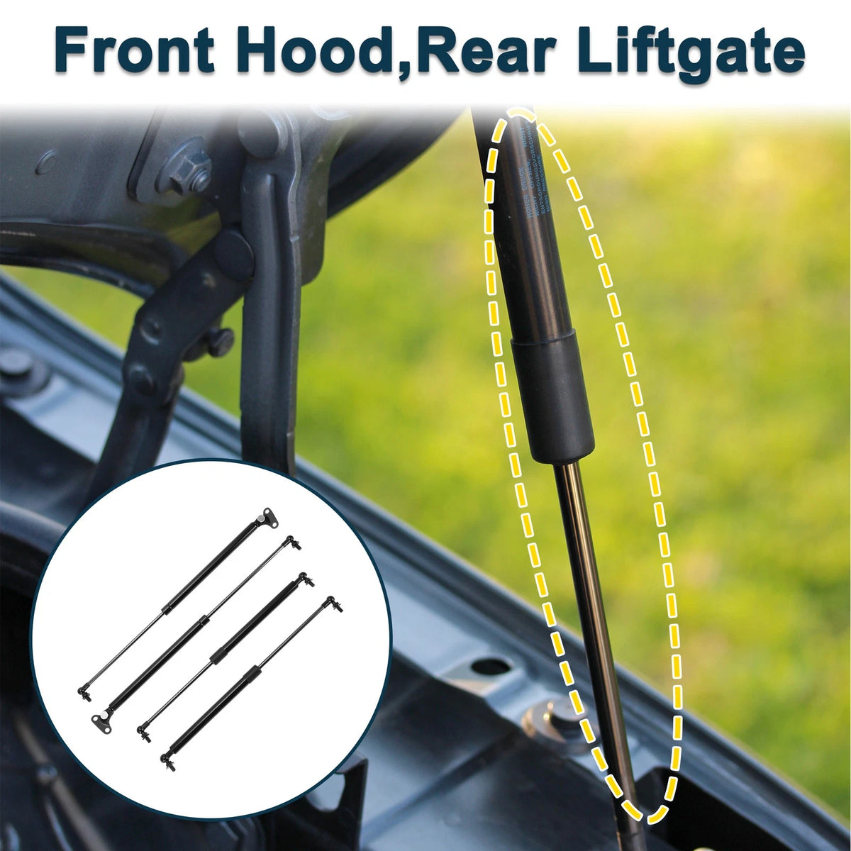 Hood Tailgate Lift Supports Struts for Toyota Land Cruiser (1998–2007)