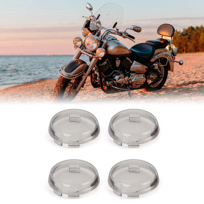 4pcs Motorcycle Turn Signal Light Indicator Lens Cover Smoked Color for Harley