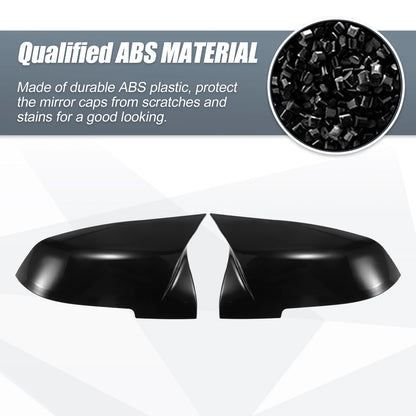Gloss Black Rearview Mirror Cover Caps for BMW X1 328i 125i 330i 320i (2011-2015)