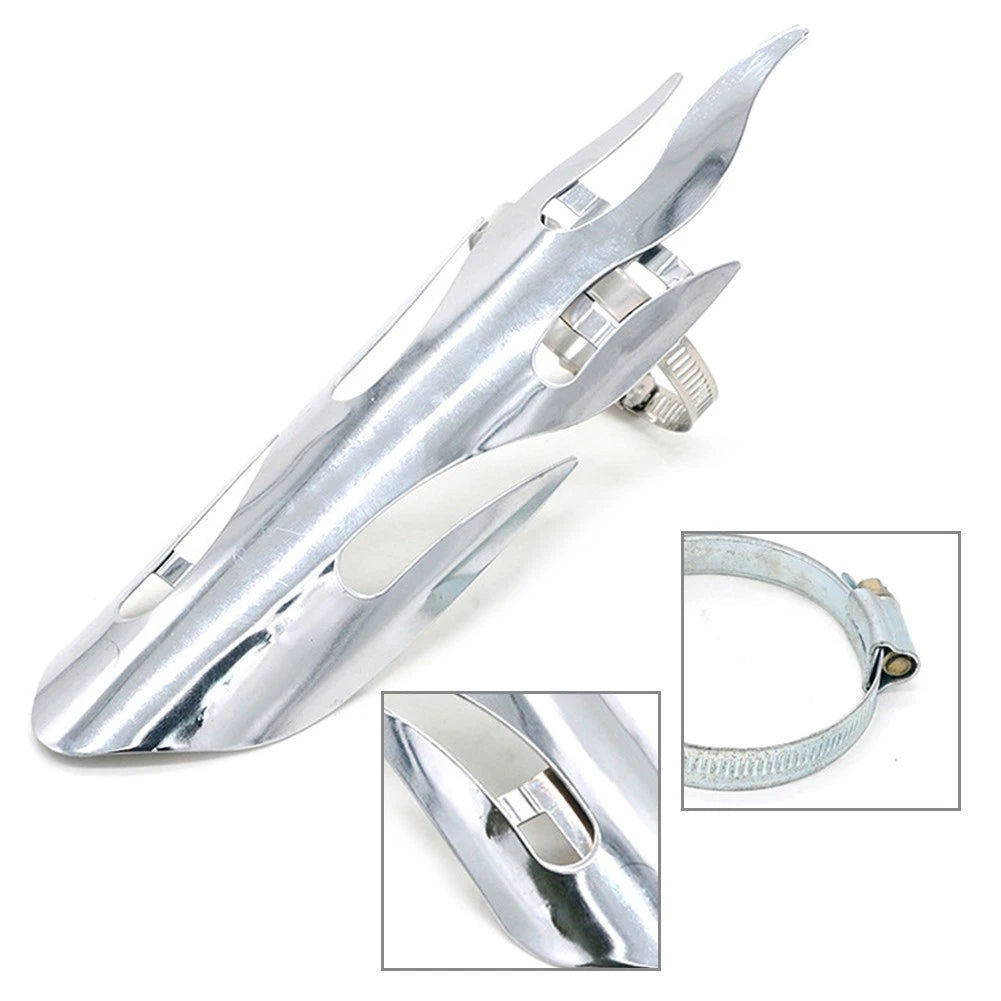 Exhaust Muffler Pipe Heat Shield Cover for Motorcycle Chrome