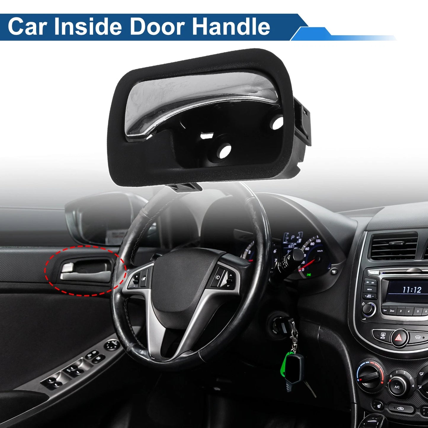 Rear Right Passenger Side Interior Door Handle for Honda Accord (2003-2007)
