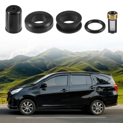 Fuel Injector Seal O Ring for Toyota 3VZE 3.0 V6 NBR Rubber Black 6 Sets