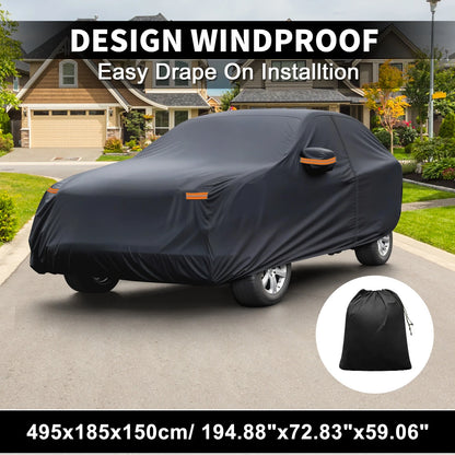 Waterproof Car Cover with Driver Door Zipper for Subaru Outback