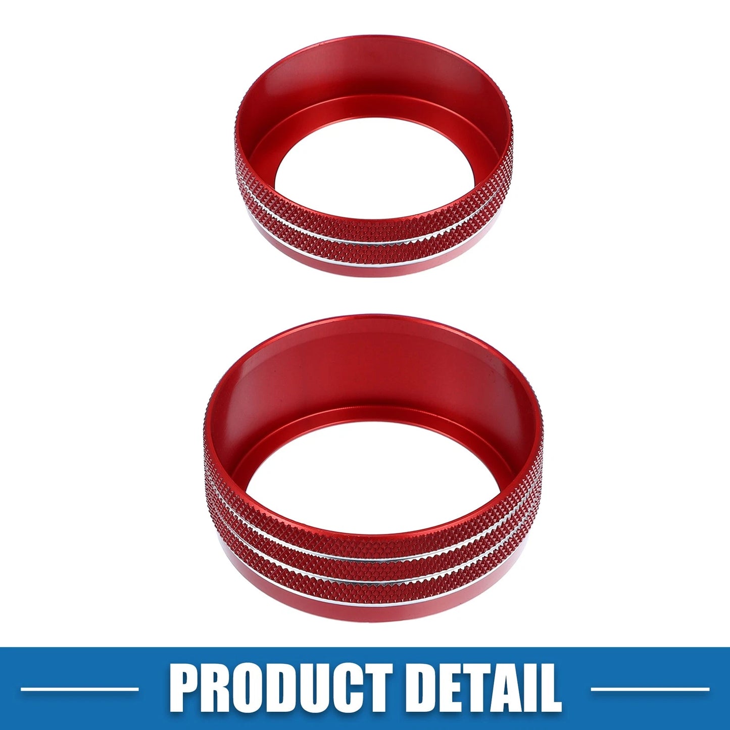 Car AC Radio Switch Knob Cover Decals for Dodge Durango (2014-2020) - Set of 3