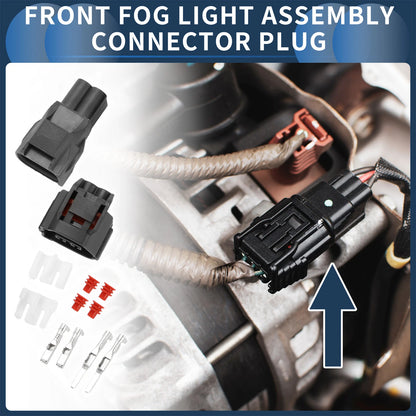 2 x Front Fog Light Assembly Connector Plug for Chevrolet
