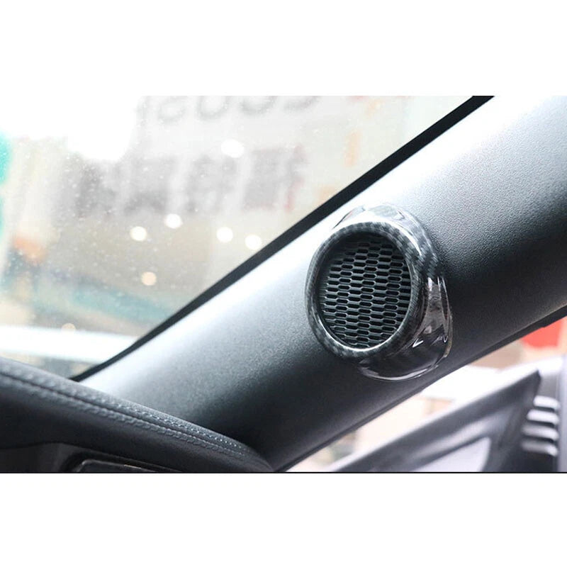 Carbon Fiber Style A Pillar Side Tweeter Speaker Cover fits Mustang 2015-2018