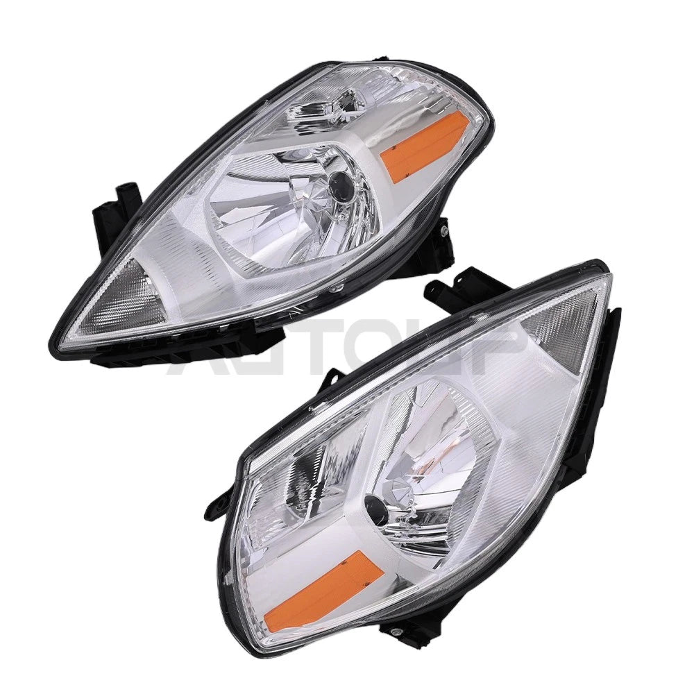 2 x Chrome Halogen Headlight for Nissan Versa (2007–2012)