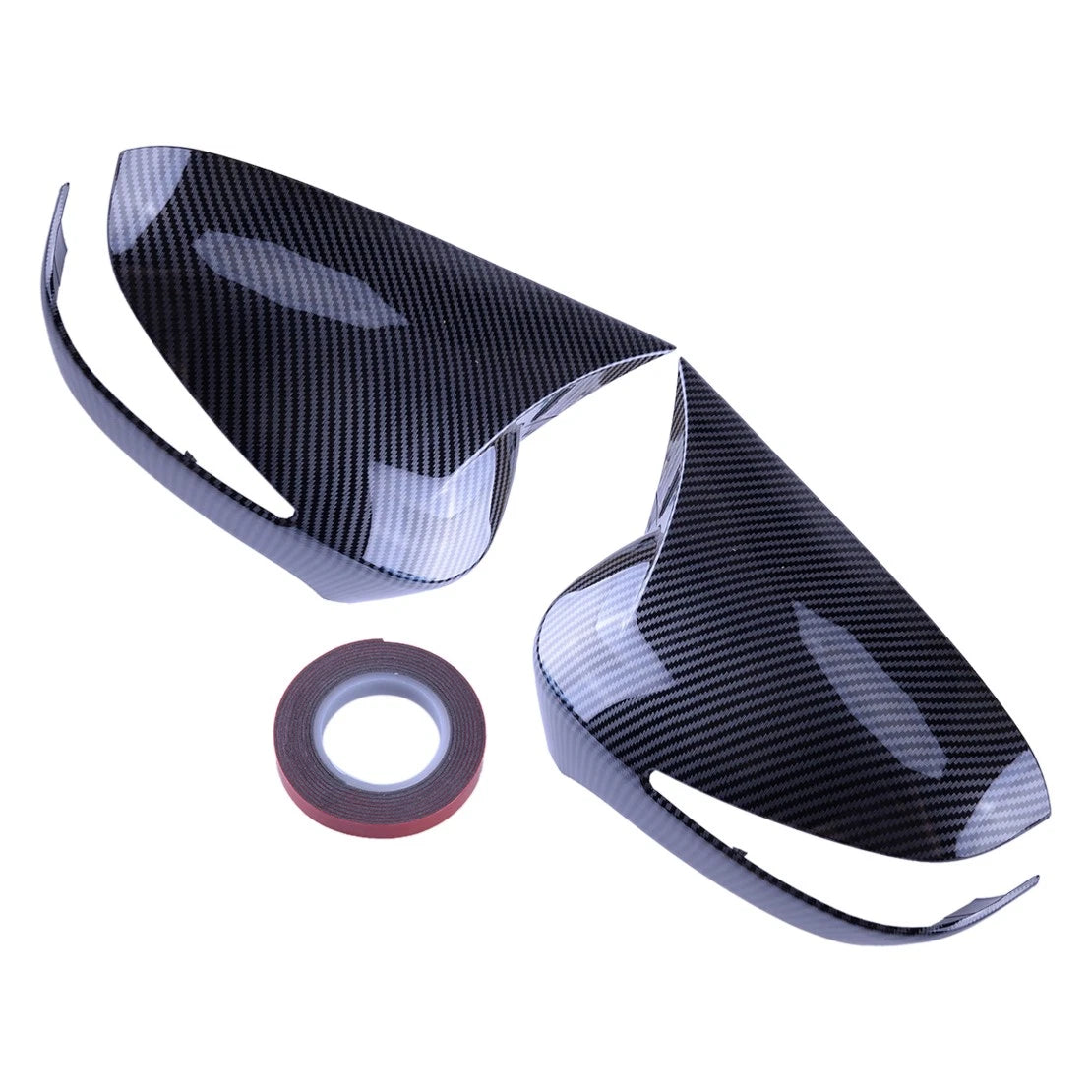 2 x Carbon Fiber Style Rear View Mirror Covers for Honda Civic Sedan (2006-2012)