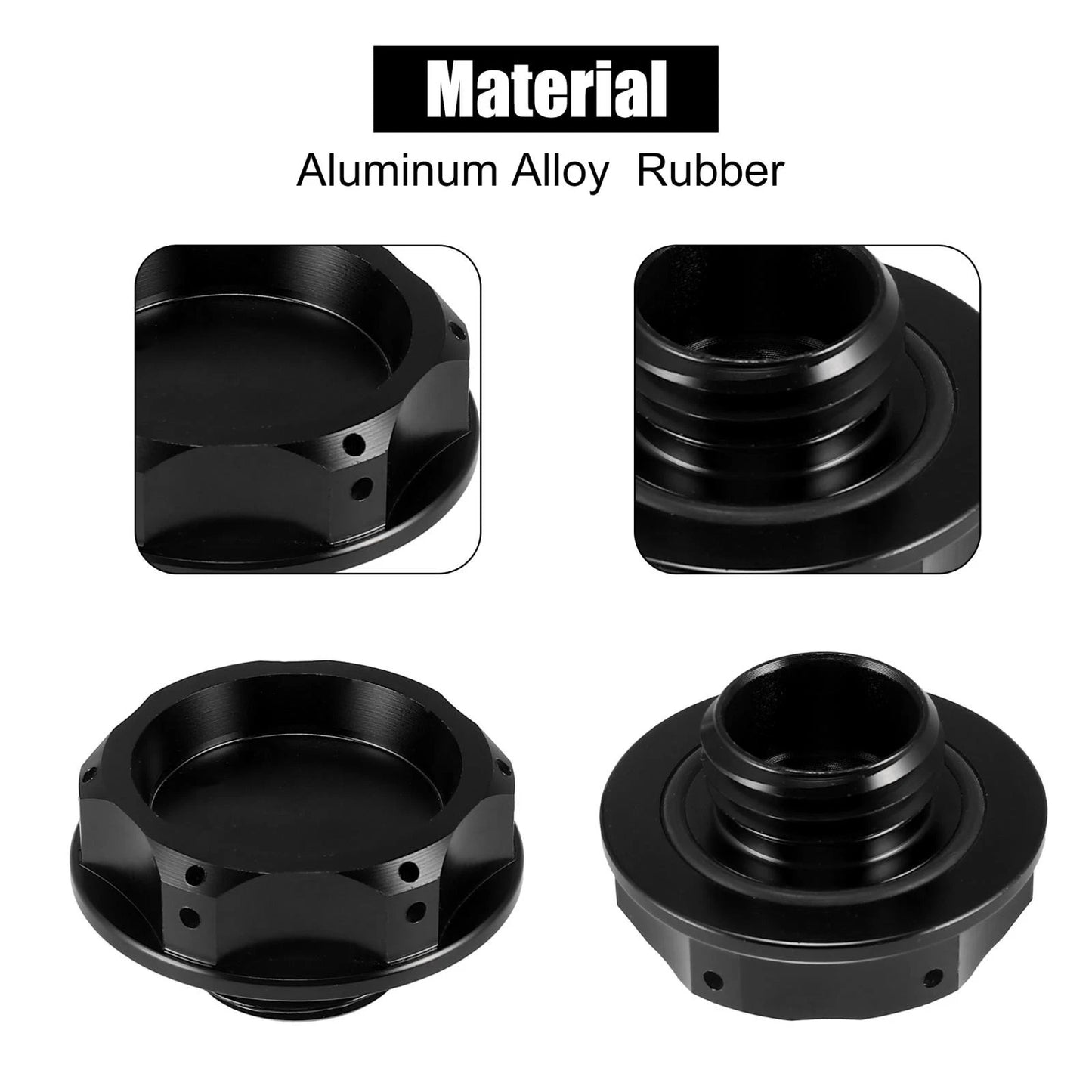 Black Oil Filler Cap Cover for Subaru Impreza, Outback, Legacy