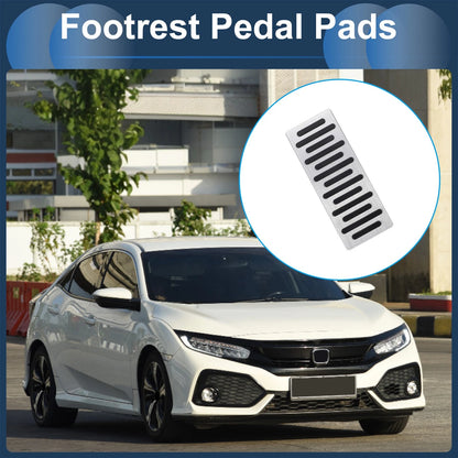 Footrest Pedal Cover for Honda Civic (2006-2009) - Aluminum Alloy Silver Tone
