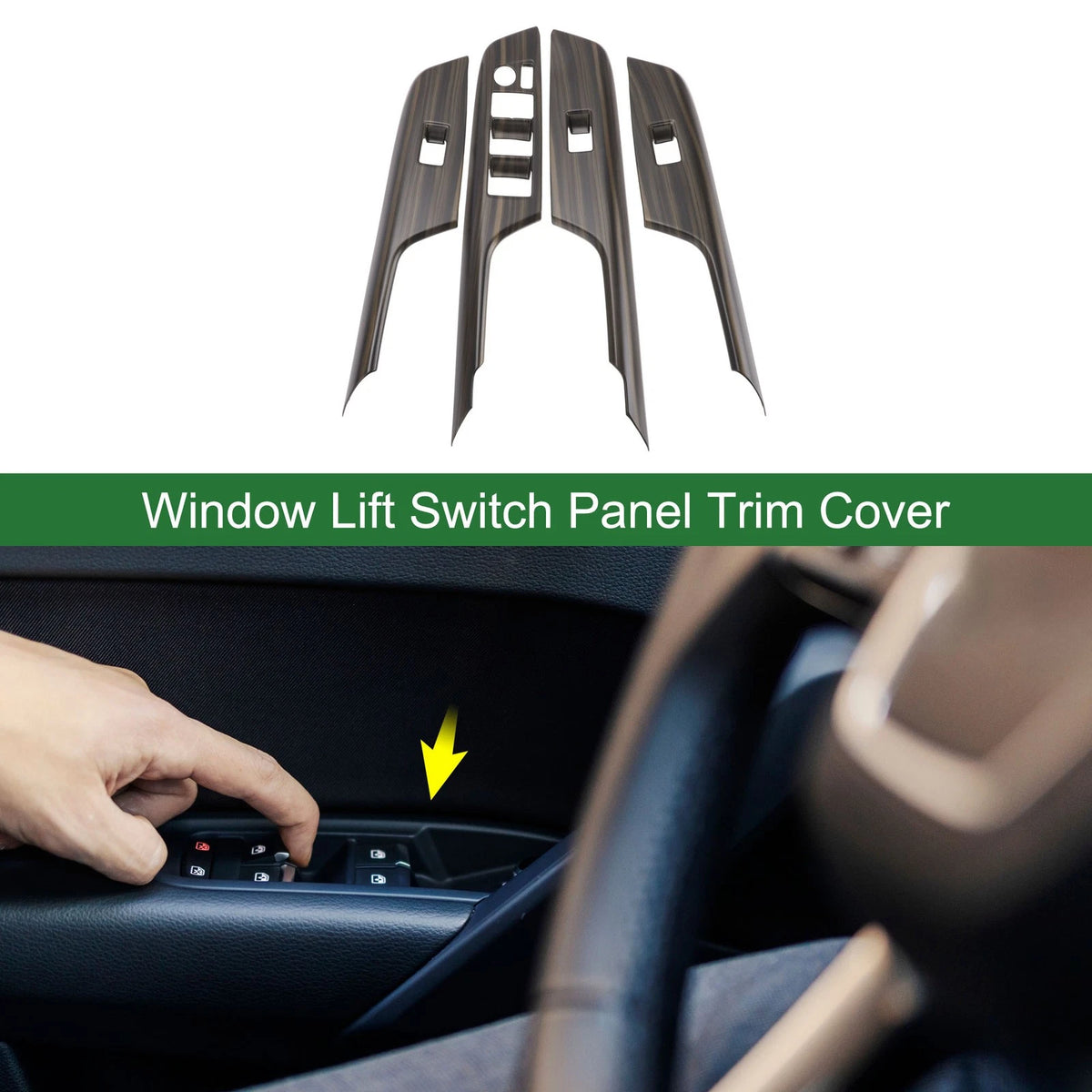 Window Lift Switch Panel Trim Cover for Toyota Venza (2021–2023)