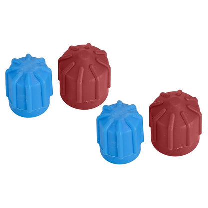 4Pcs A/C System Valve Cap Dust Covers for Car R134a