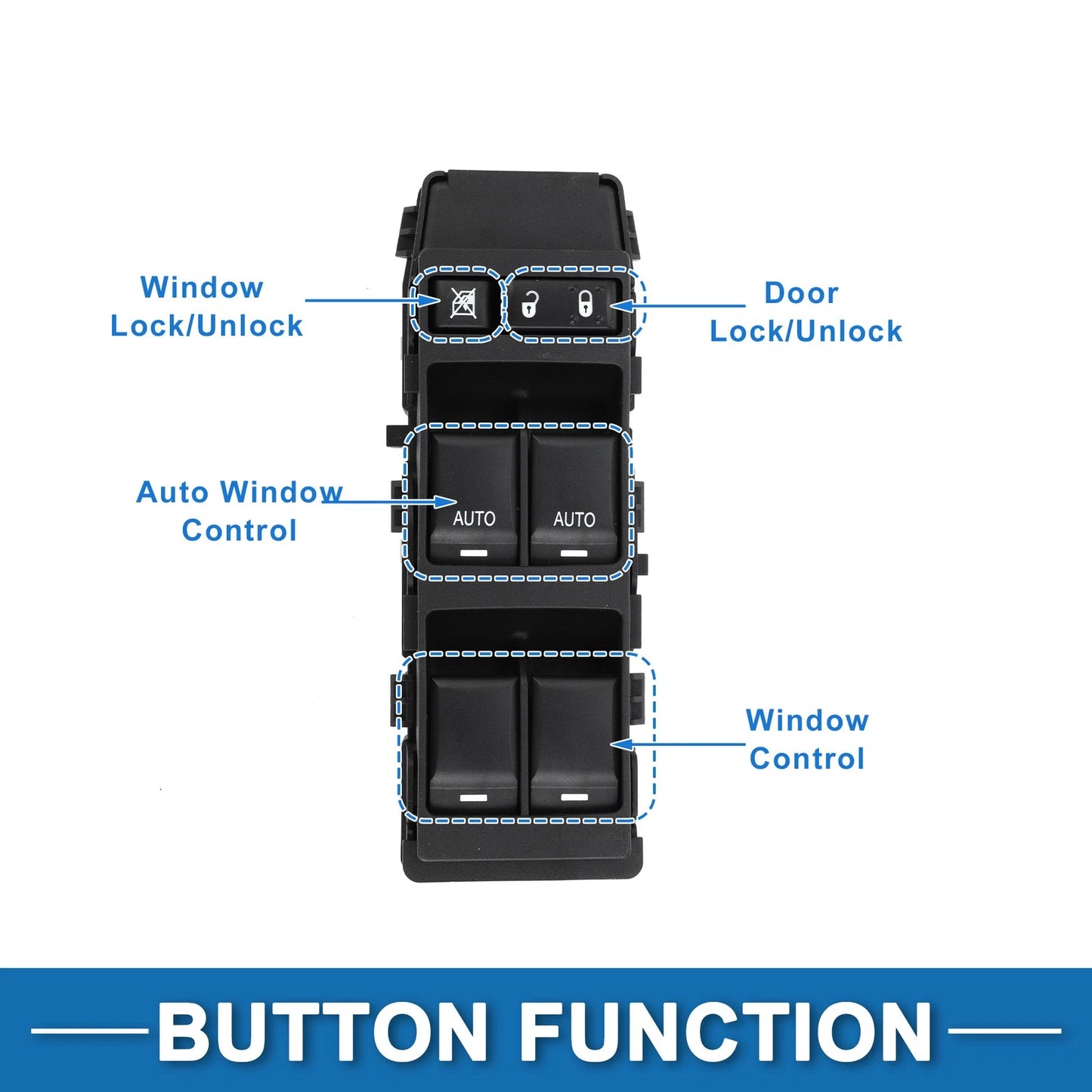 Power Window Switch Front Driver Side for Chrysler 200 Sebring