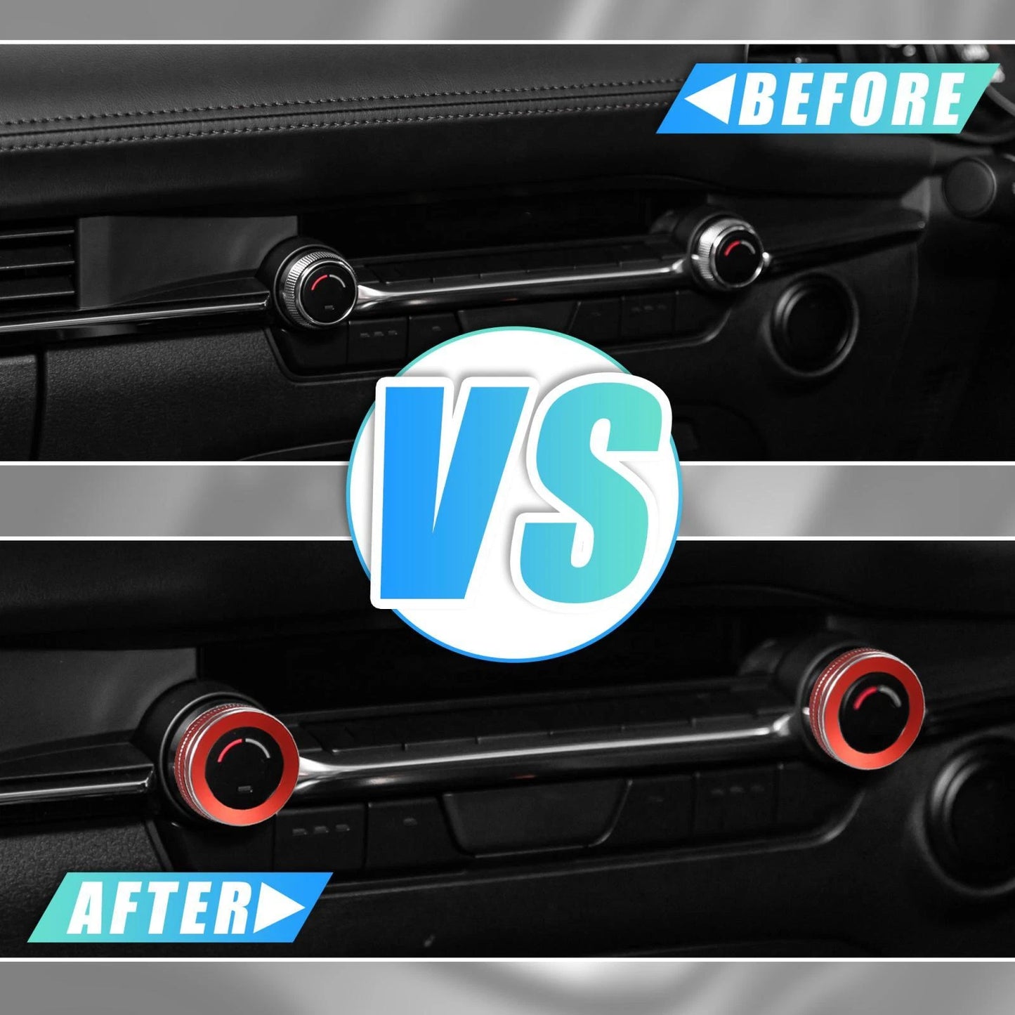 AC Knob Caps Decals for Mazda CX-30 (2020-2023)