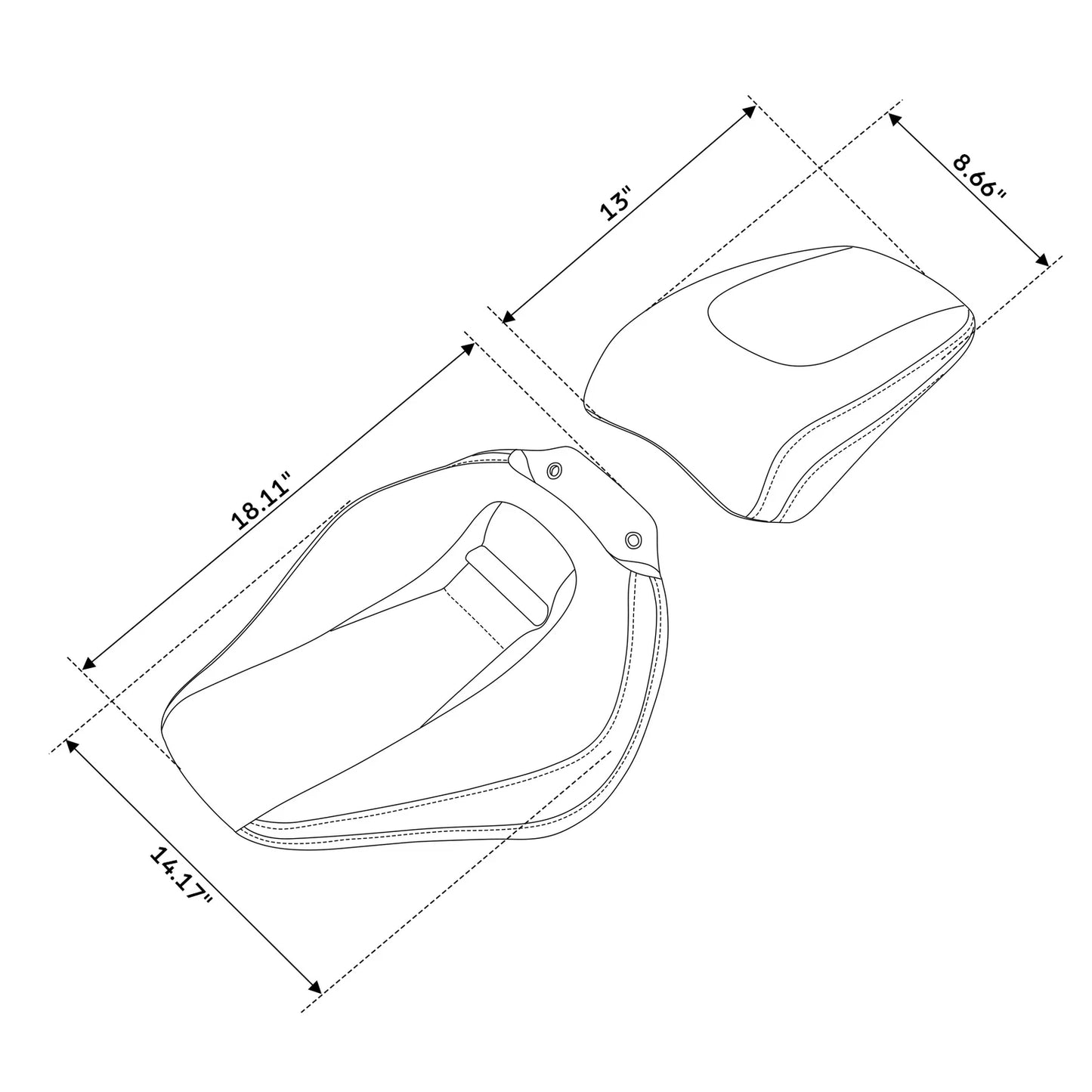 Driver & Passenger Pillion Seats for Harley Breakout FXBR FXBRS (2018-2023)