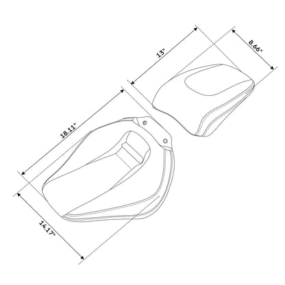 Driver & Passenger Pillion Seats for Harley Breakout FXBR FXBRS (2018-2023)