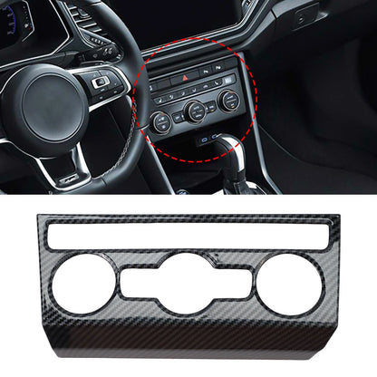 Air Conditioning Knob Trim Cover Black Carbon Fiber for T Roc (2018–2023)