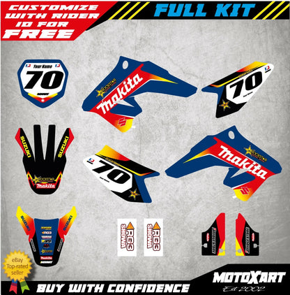 Custom Graphic Kit for Suzuki DRZ 70 (2009-2020) ROCKMAK Style Stickers