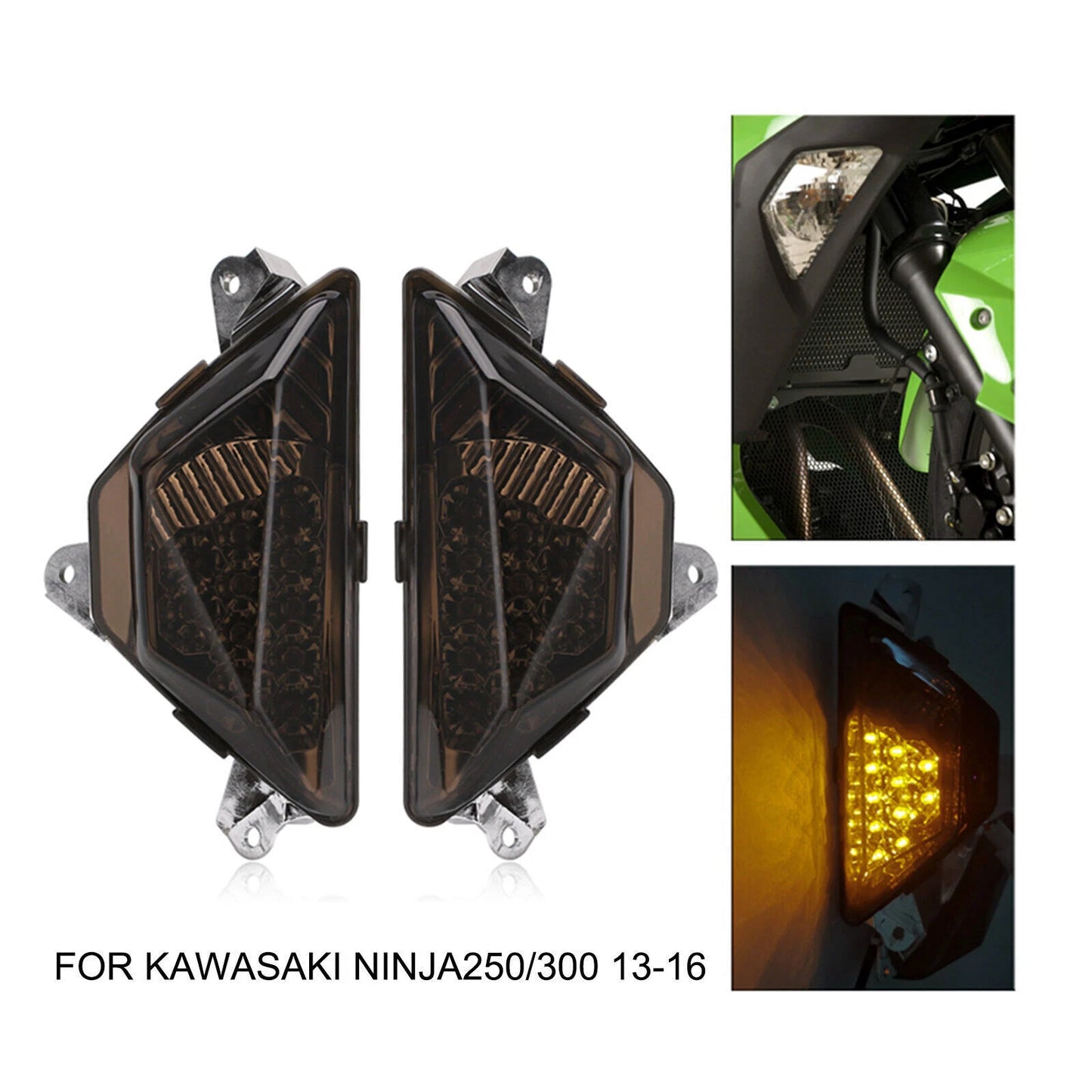 Front Turn Signal Light for Kawasaki Ninja 250 300 400 650 1000 (2008-2023)