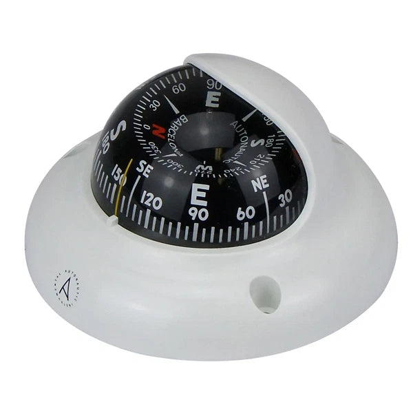 Boat Compass Surface Mount Powerboat Compass White with Light