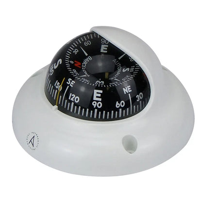 Boat Compass Surface Mount Powerboat Compass White with Light
