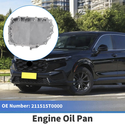Engine Oil Pan for Honda Fit (2015-2019) Aluminum Alloy Silver Tone