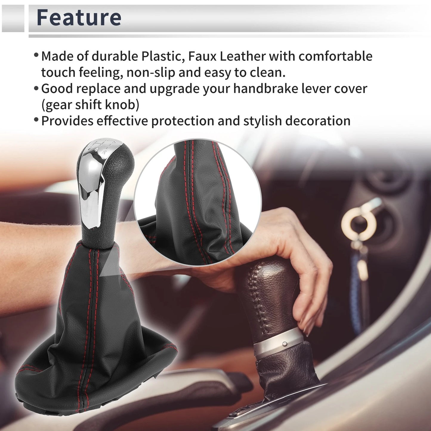 5 Speed Gear Shift Knob with Cover for Chevrolet Spark (2011-2015)
