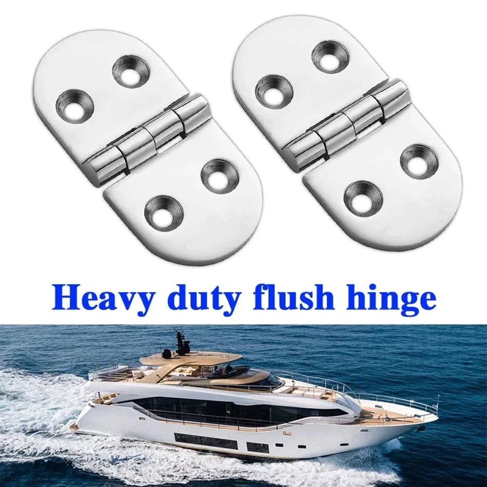 2 Pack Heavy Duty Oval Cabinet Hinges 316 Stainless Steel for Boats/RVs