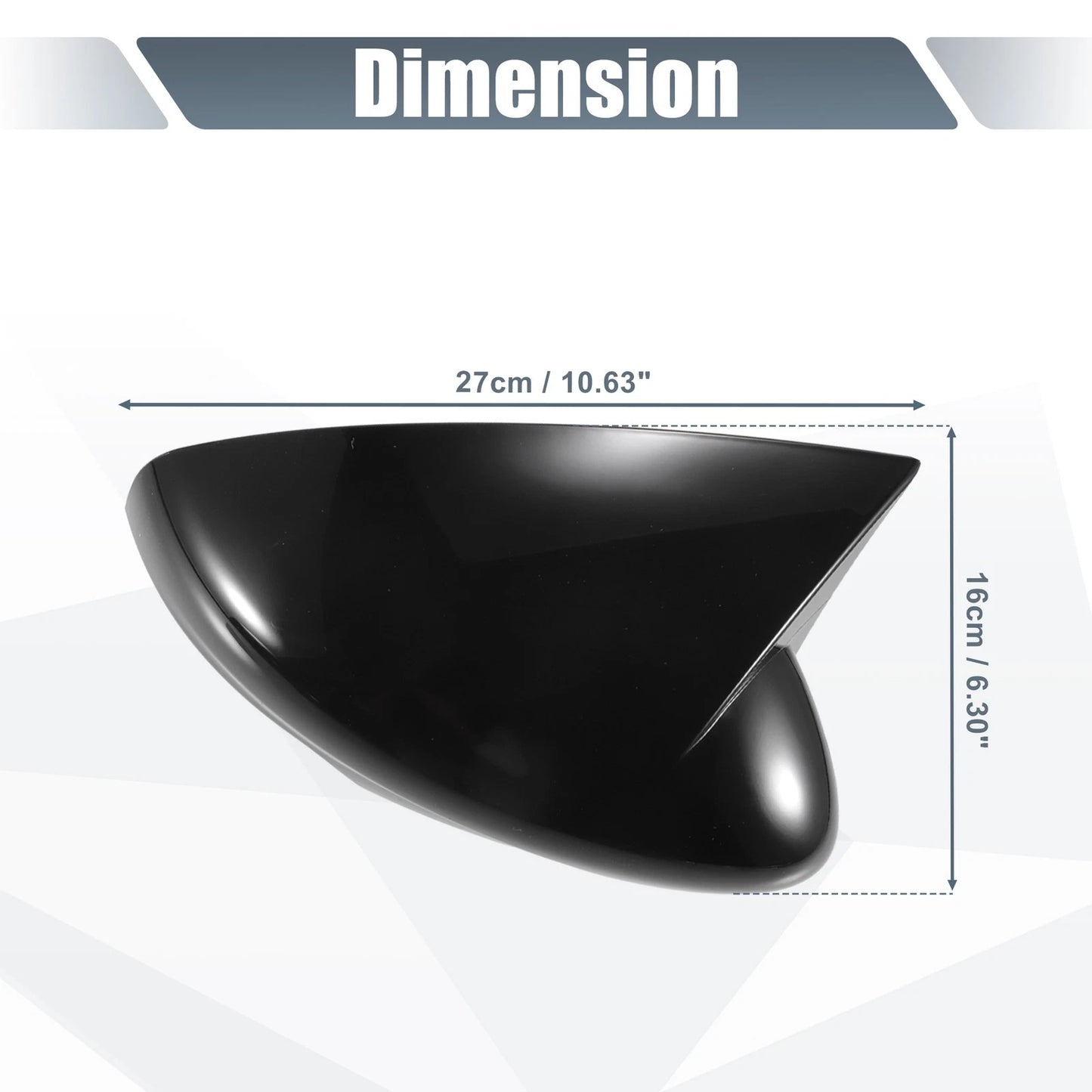 Gloss Black Rearview Mirror Covers for Ford Mustang GT (2015-2024)