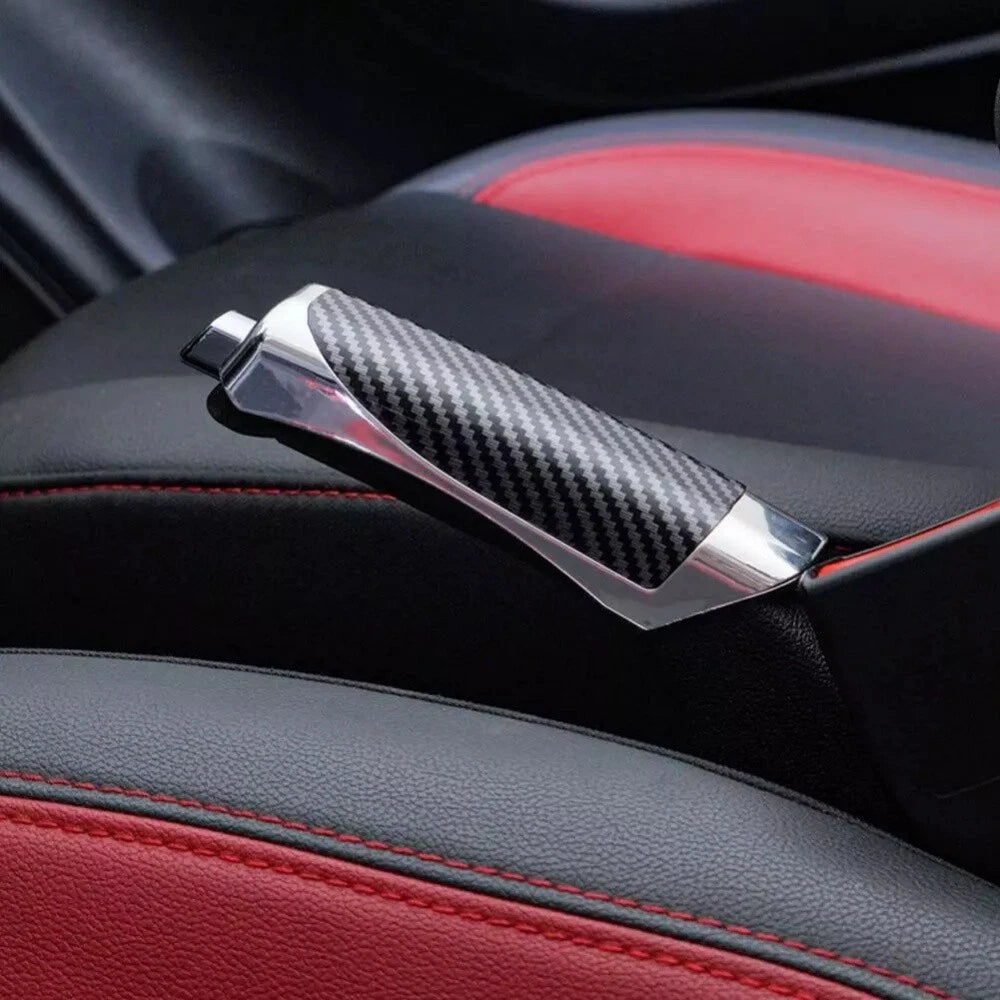 Carbon Fiber Silver Handbrake Cover for Universal Cars