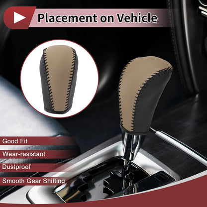 Car Gear Shift Knob Cover for Subaru Forester (2006-2012) Black Beige