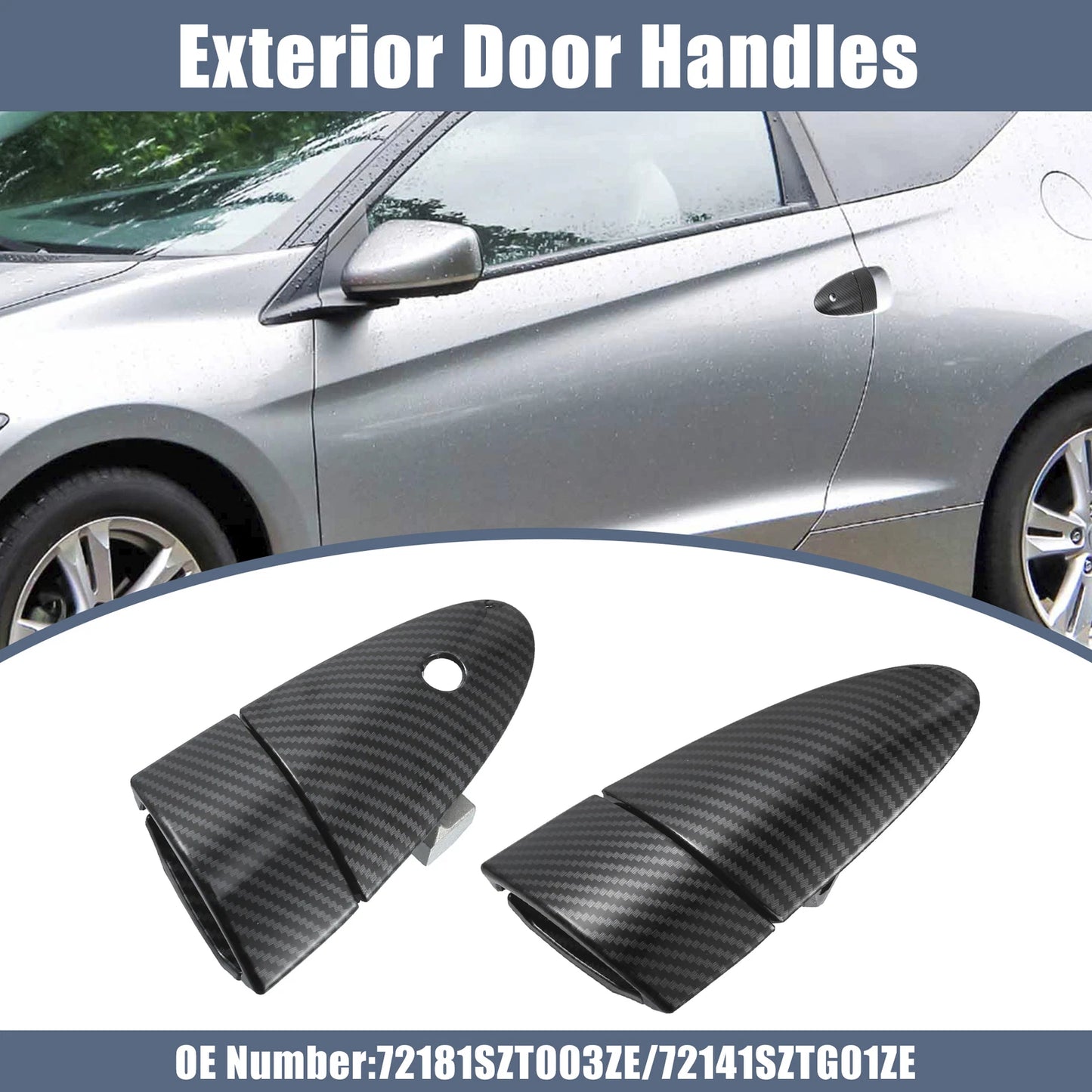 Carbon Fiber Pattern Door Handle for Honda