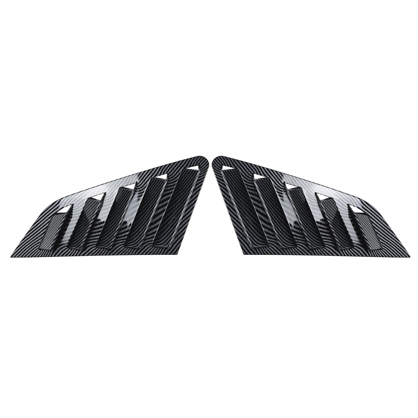 2 x Carbon Look Rear Side Window Louvers for Audi A3 S3 (2021-2024)