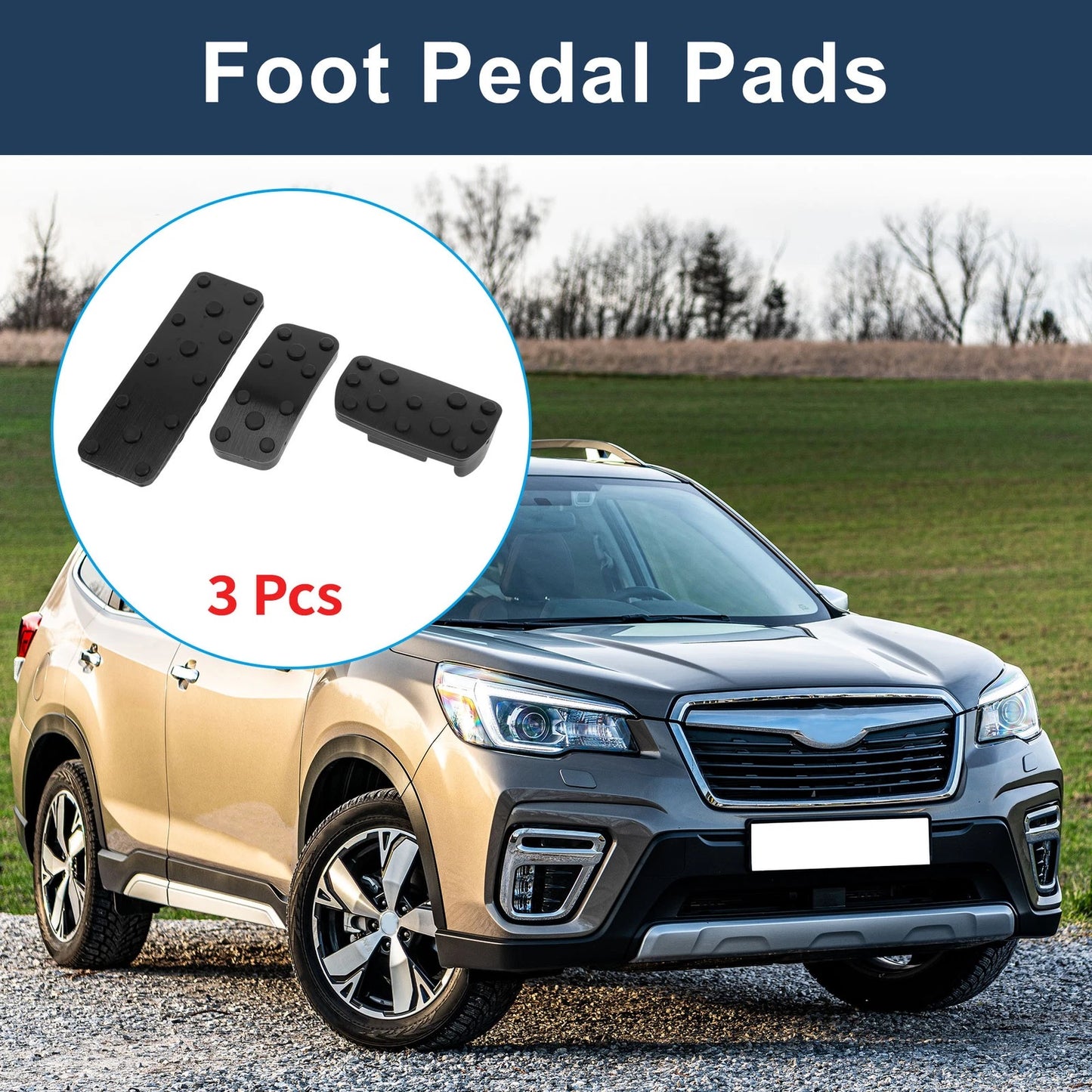 3 x Automatic Foot Accelerator Pedal Covers for Subaru Forester (06-18)