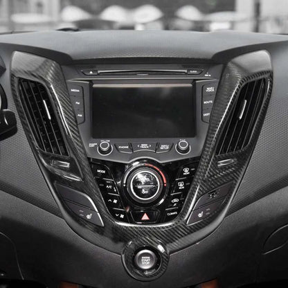 Real Carbon Fiber Console Air Vent Cover Trim for Hyundai Veloster 2011-2017