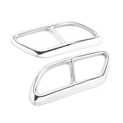 2 x Rear Exhaust Muffler Tail Pipe Covers for Volvo V90 S90 (2016-2020)