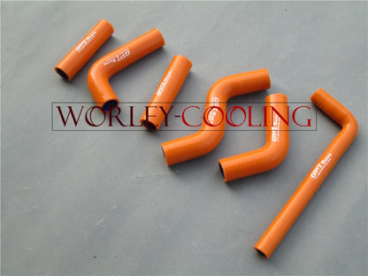 Aluminum Radiator + Orange Hose for KTM 250/400/450/520/525 MXC/EXC (2000-2002)
