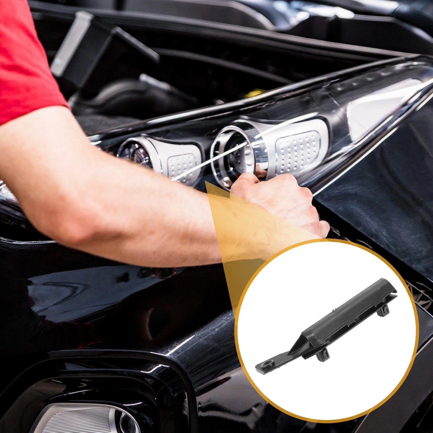 LH Front Bumper Support Bracket for Nissan Tiida (2004-2011) 1 Pc Black ABS
