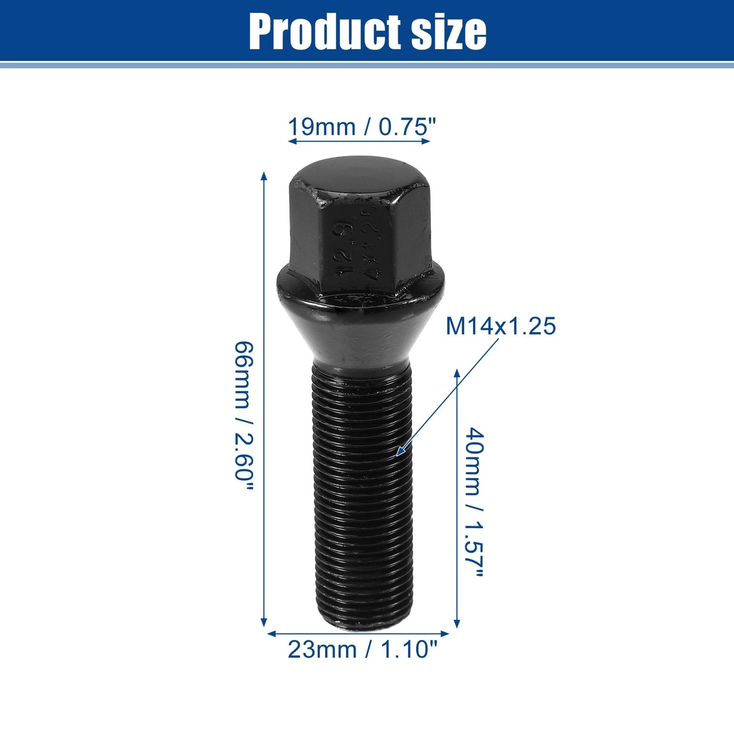 20 x M14x1.25 Extended Wheel Lug Bolts 40mm Shank for BMW