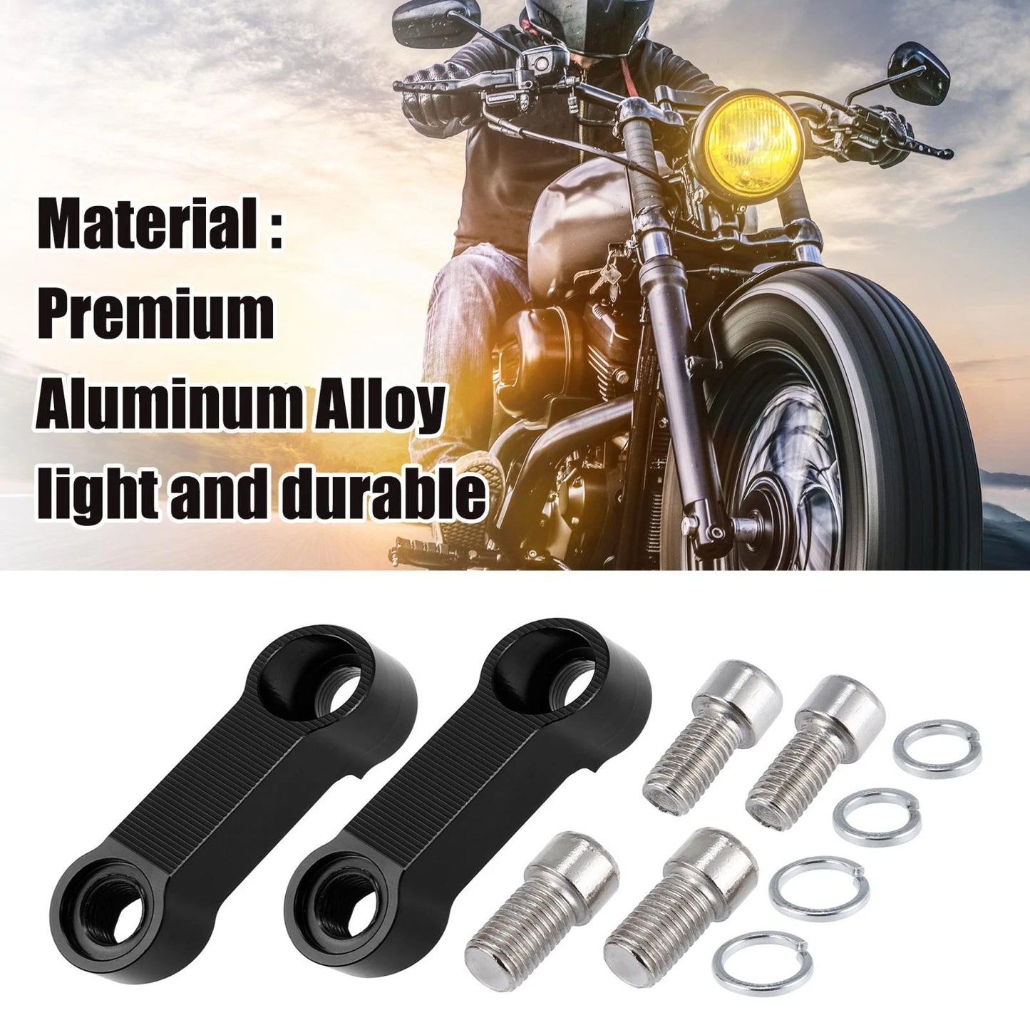 2 x Mirror Extender Adapter 10mm 8mm for Honda/Yamaha
